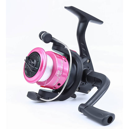 Mini 200-size ice fishing spinning reel with line for lure and rock fishing
