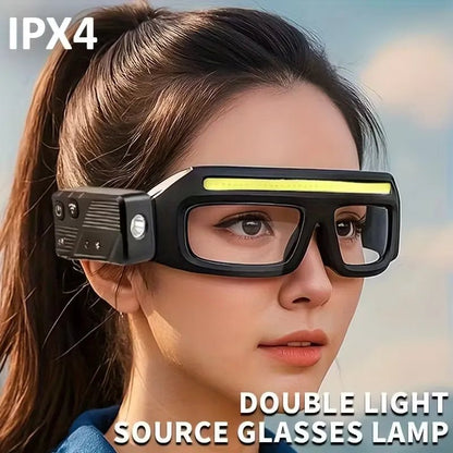 Motion Activated LED Headlamp Glasses USB - C Rechargeable Waterproof - Echo Leaf