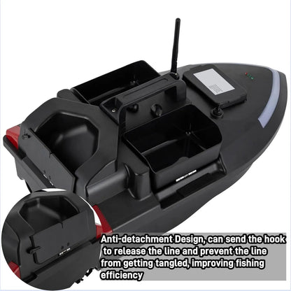 500M Cruise RC Bait Boat - Auto Return, 4.4lbs Load, Remote Control Bait Delivery - Echo Leaf