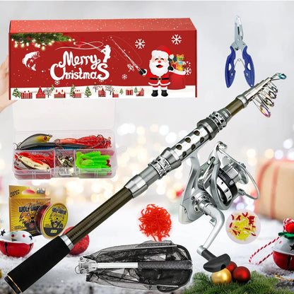 Rotating Reel & Carbon Rod Set – Sea & Freshwater Fishing Gear – High - Performance, Durable Fishing Combo - Echo Leaf