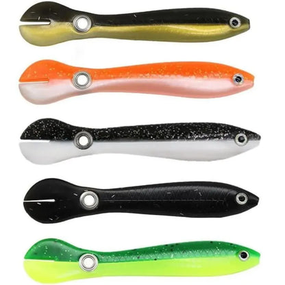 Soft bionic fishing lure with 3D eyes and lifelike swimming action for all water types