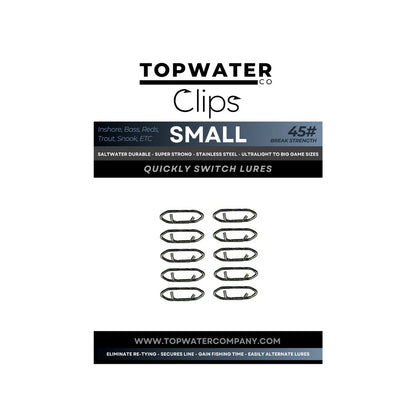 Topwater Co Speed Clips for quick lure changes - durable and corrosion-resistant fishing clips