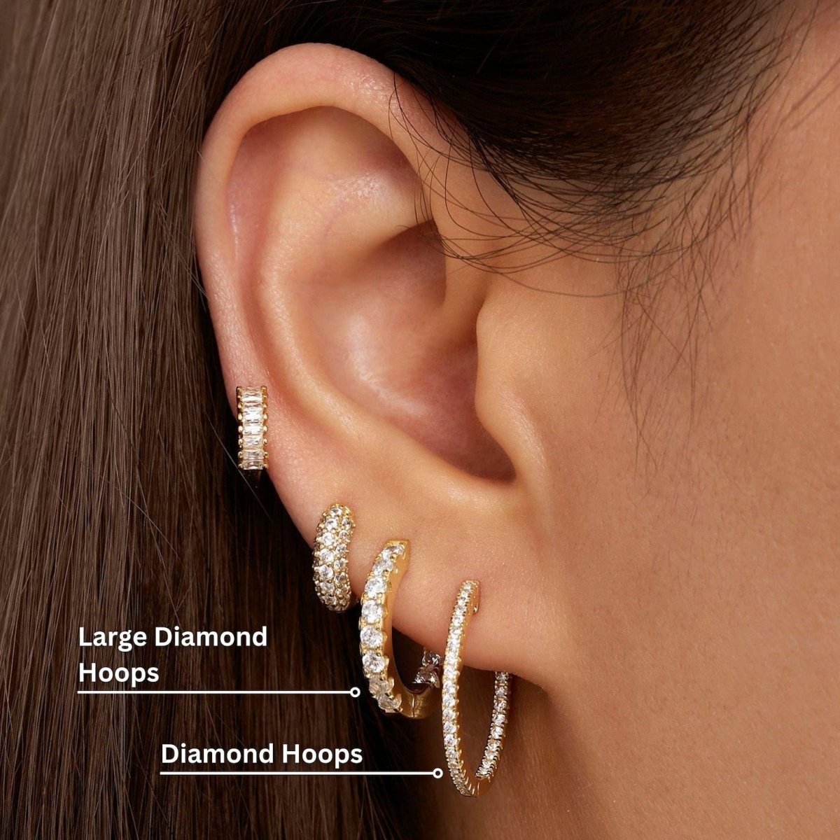 Triple Hoop Set - Echo Leaf