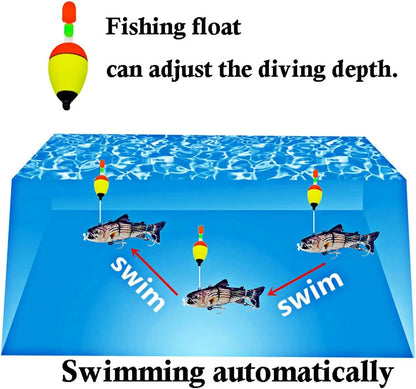 USB Rechargeable Electric Swimbait – Lifelike Auto Crankbait for Bass & Freshwater Fishing - Echo Leaf