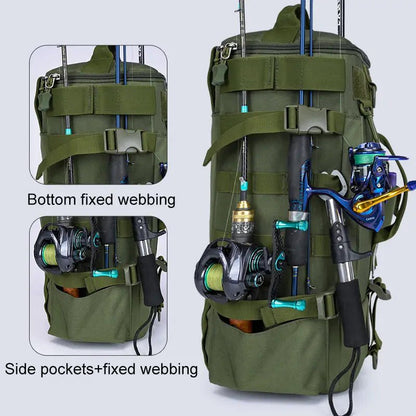 Waterproof Fishing Backpack with Rod Holder & Gear Storage - Echo Leaf