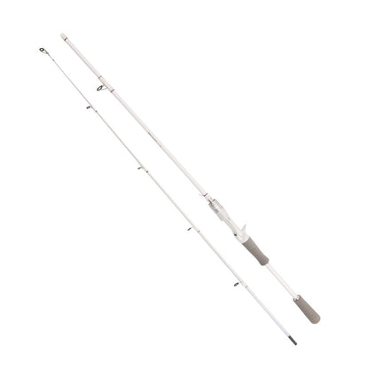 White intermediate-level lure fishing rod set for freshwater and saltwater